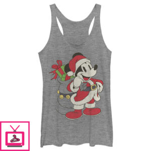 Women’S Mickey & Friends Santa Mouse Racerback Tank Top