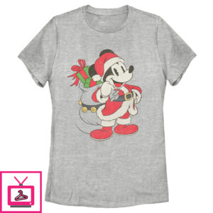 Women’S Mickey & Friends Santa Mouse T-Shirt