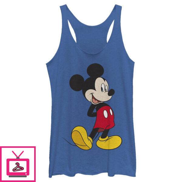 Women’S Mickey & Friends Smiling Mickey Mouse Portrait Racerback Tank Top