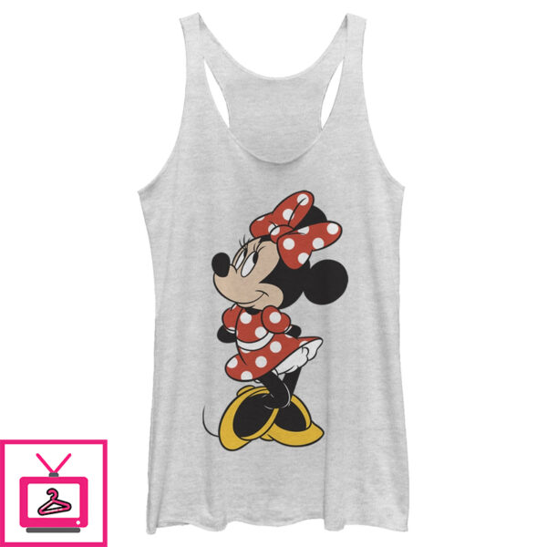 Women’S Mickey & Friends Smiling Minnie Mouse Portrait Racerback Tank Top