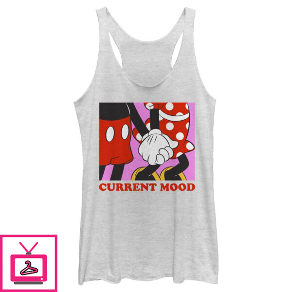 Women’S Mickey & Friends Valentine’S Day Current Mood Racerback Tank Top