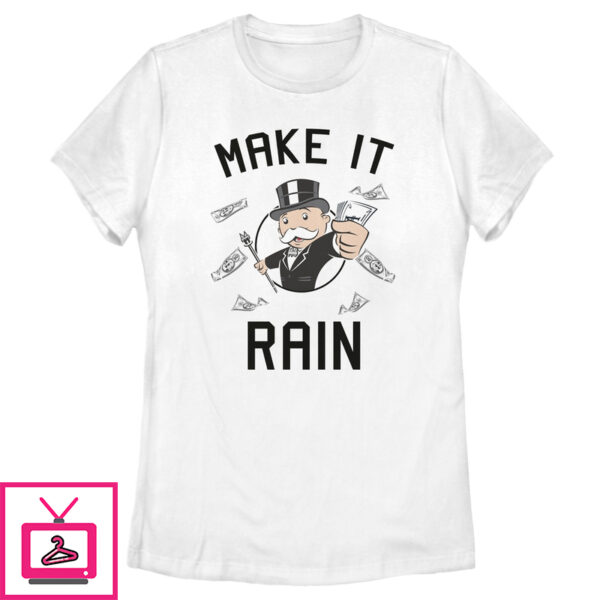 Women’S Monopoly Pennybags Make It Rain T-Shirt