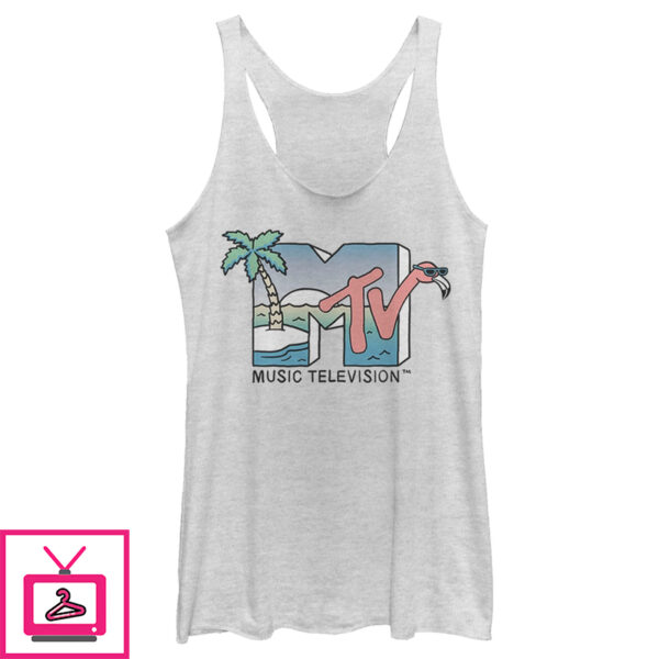 Women’S Mtv Beach Vacation Logo Racerback Tank Top