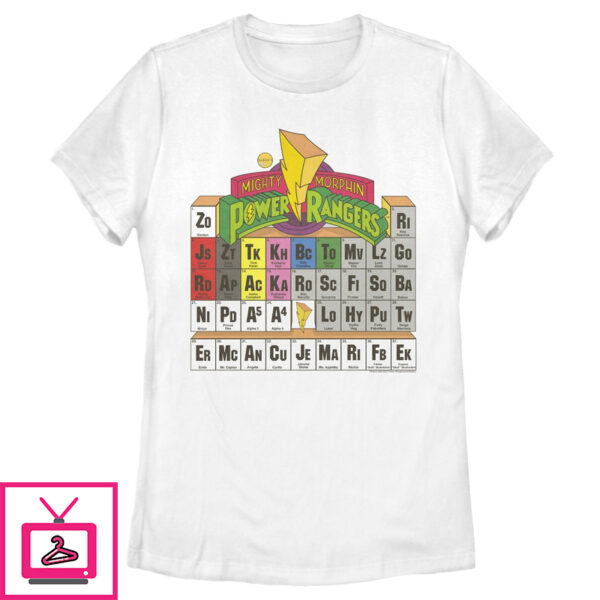 Women’S Power Rangers Periodic Table Of Heroes T-Shirt