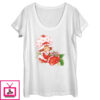 Women’S Strawberry Shortcake Watercolor Berry Scoop Neck