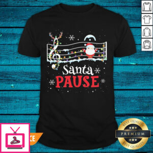 Attractive Santa Pause Music Bar Christmas 2020 T-Shirt