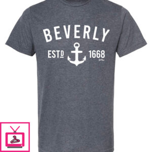 Beverly Anchor Heather Navy Blue T-Shirt