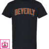 Beverly Vintage Orange Logo Heather Black T-Shirt