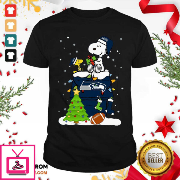 Cool Snoopy Merry Christmas Nfl Seahawks Unisex T-Shirt