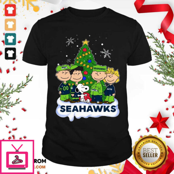 Cool Snoopy The Peanuts Seattle Seahawks Christmas T-Shirt