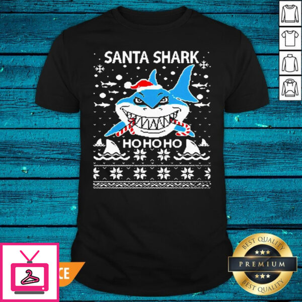 Fantastic Santa Shark Ho Ho Ho Happy Christmas 2020 T-Shirt