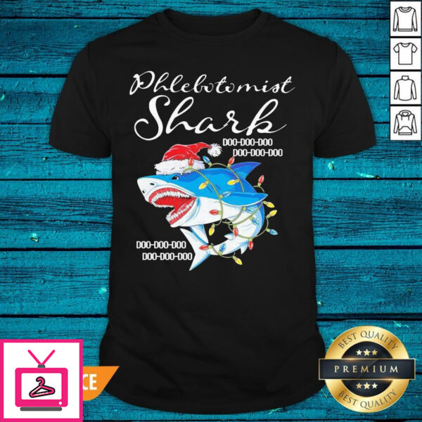 Funny Phlebotomist Shark Doo Doo Doo Christmas 2020 T-Shirt