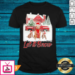 Important Pitbull Let It Snow Christmas T-Shirt