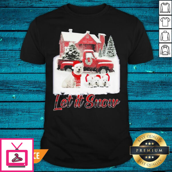 Luxury West Highland Let It Snow Christmas T-Shirt