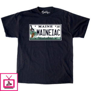 Maineiac – License Plate – T-Shirt