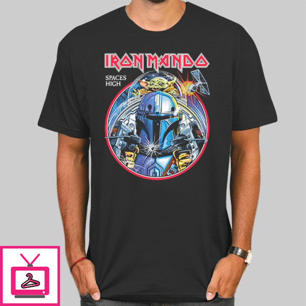 Mandalorian Spaces High Iron Mando T-Shirt Cheap