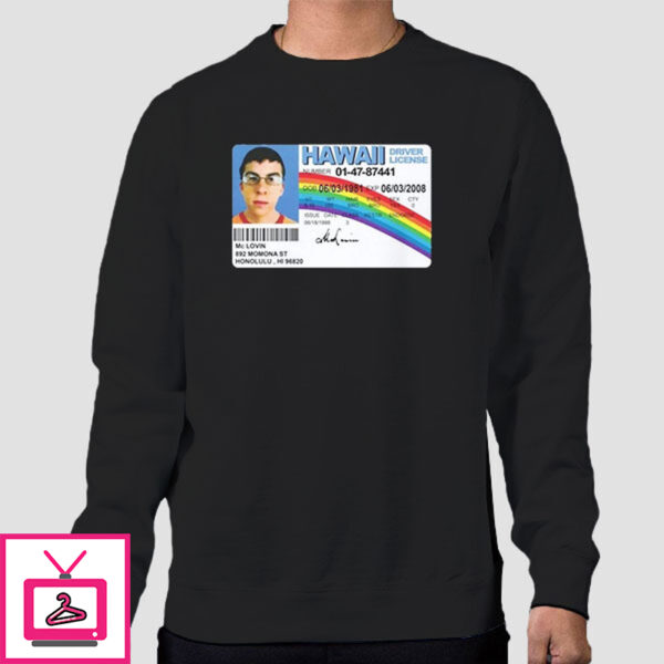 Mclovin Drivers Superbad Movie Hawaii License T-Shirt Cheap