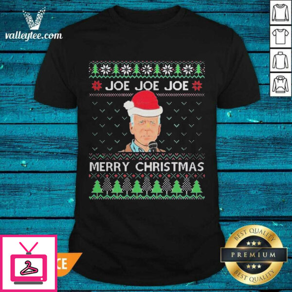 Premium Joe Biden Joe Joe Joe Ugly Christmas T-Shirt