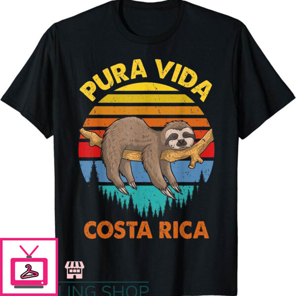 Pura Vida T-Shirt Costa Rica Pura Vida Sloth T-Shirt