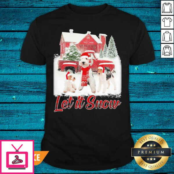 Super Nice Wire Fox Terrier Let It Snow Christmas T-Shirt