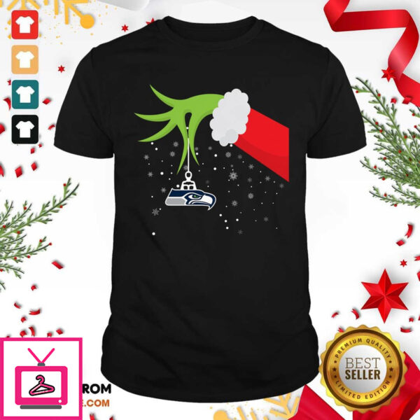 Sweet Grinch Hand Seattle Seahawks Merry Christmas T-Shirt