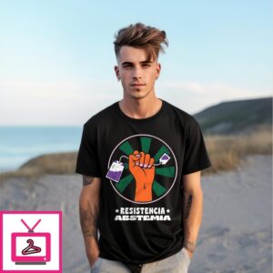 Abstainer Resistance Letters In White Vintage T-Shirt