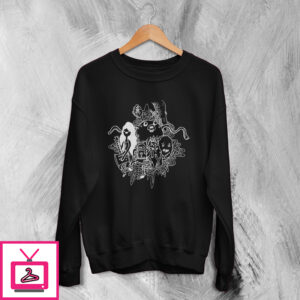 Adventure Time Sweatshirt Doodle Character Sweater Cartoon Merchandise