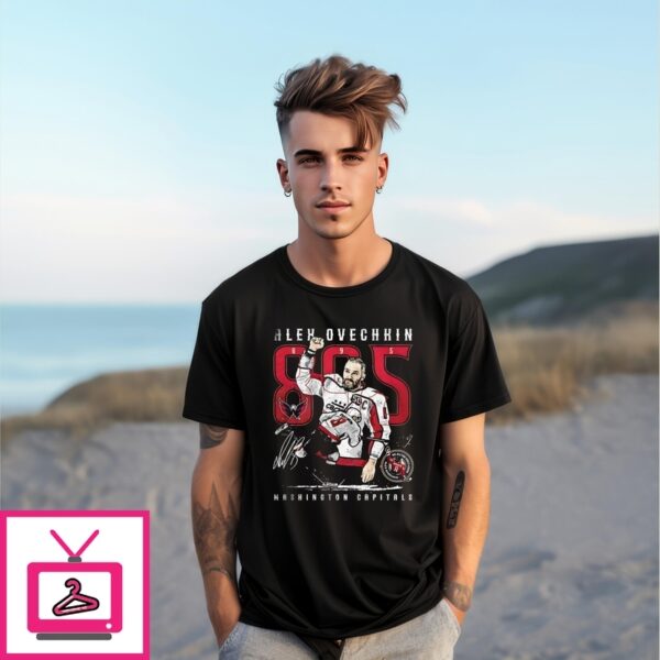 Alex Ovechkin Washington Capitals 895 Career Goals The Shot Signature T-Shirt