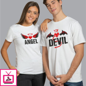 Angel – Devil Couple Cotton T-Shirts