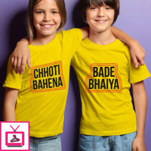 Bade Bhaiya Chhoti Bahena – Brother Sister Matching Cotton T-Shirt