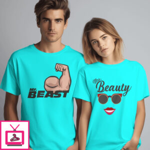 Beast And Beauty Couple T-Shirt