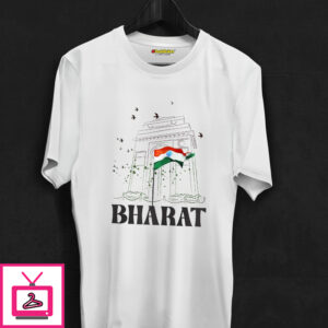 Bharat India Gate With Flag T-Shirt