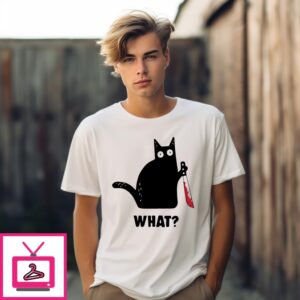 Black Cat Jason Voorhees What T-Shirt