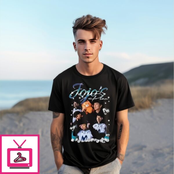 Black Jojo’S Plan Movistar Koi Vintage Bootleg Style T-Shirt