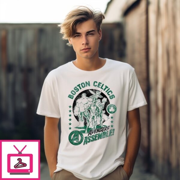 Boston Celtics Nba X Marvel Avengers Squad T-Shirt
