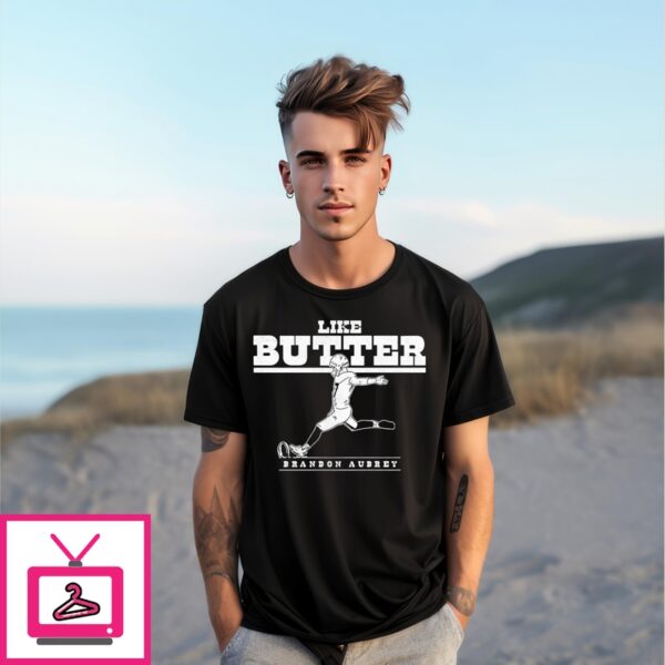 Brandon Aubrey Dallas Cowboys Nfl Football Like Butter Vintage Graphic Shirt