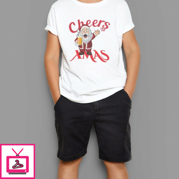 Cheers To X-mas Santa Kids T-shirt