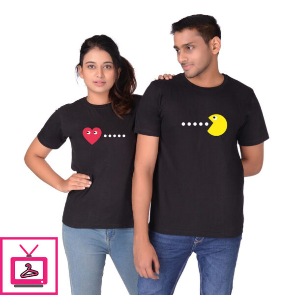 Colourful Packman – Latest Couple T-Shirt