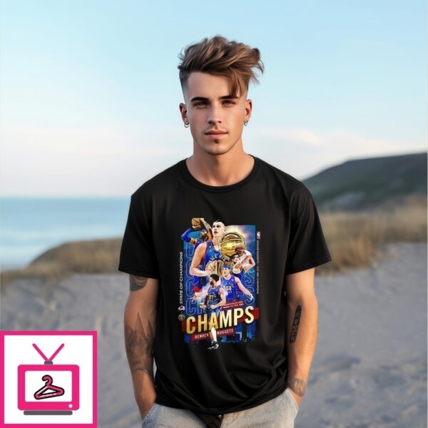 Congrats Denver Nuggets Champs 2023 Nba Finals Collage T-Shirt