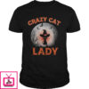 Crazy cat lady moon Halloween shirt