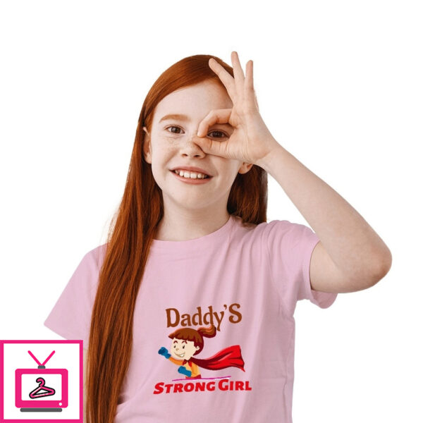Daddy’s strong girl cotton t-shirt