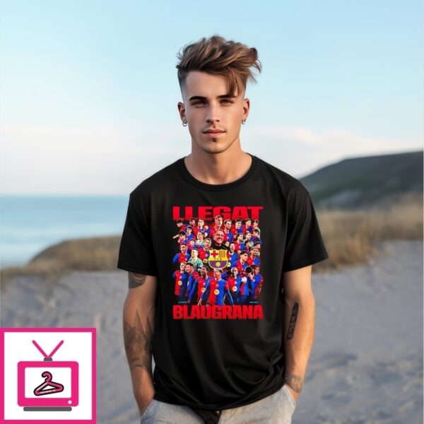 Fc Barcelona 2025 Champions All Team College T-Shirt