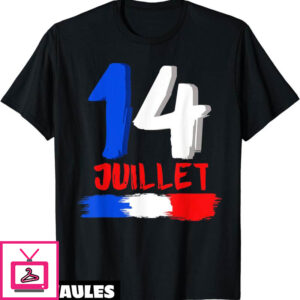 Fete Nationale T-Shirt 14 Juillet Francaise Drapeau