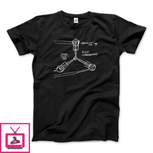 Flux Capacitor Sketch from Back to the Future T-Shirt