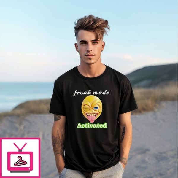 Freaky Mode Activated Icon Sticking Out Tongue T-Shirt