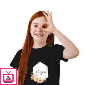 Girls Name On T-Shirt With Flowers Around Girls Name On T-Shirt With Flowers Around