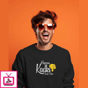 Hamna Kadki Chale Chhe Black Sweatshirt