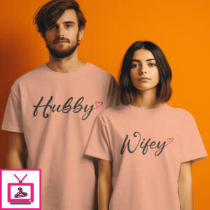 Hubby Wifey Couple T-Shirt Design