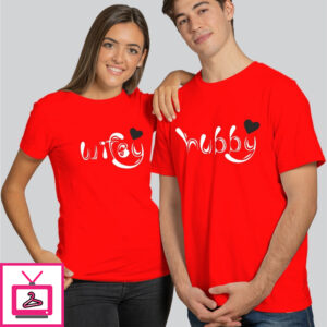 Hubby Wifey – Latest Red Couple T-Shirts