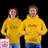 Hubby Wifey Yellow Hoodie